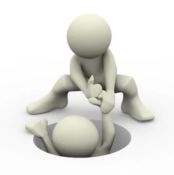 3d helping hand Stock Illustration