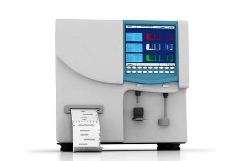 3d hematology analyzer Stock Illustration