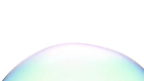 3D hemisphere soap bubble on white bg able to loop endless Video stock 281152278