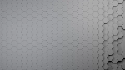 3d hexagon abstract background. White structure and texture of geometric pattern Stock Footage 171791929