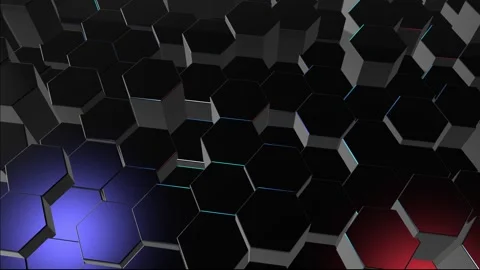 3d Hexagon Background Stock Footage 264650380