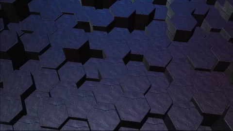 3d Hexagon Background Stock Footage 264650383
