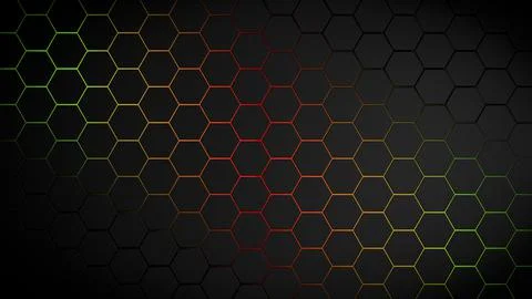 3d hexagon black background. Technology abstract geometry dark backdrop with イラスト素材