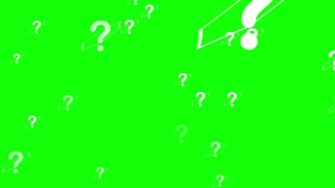 3D Hexagon Border with Flying Question Marks on Green Screen Background for.. Stock Footage 331691502
