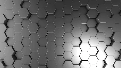 3d hexagon geometric background - grey Stock Footage 121472803