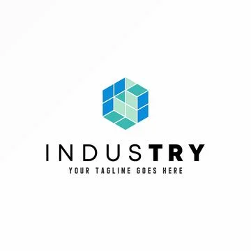 3D hexagon logo concept. Abstract design perfect for business. Illustrazione stock