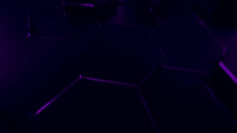 3D Hexagon Purple Background Loop Close-up 3D animation Stock Footage 207469606