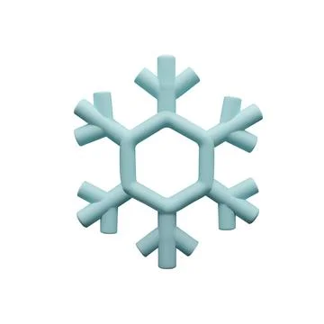3d hexagon snowflake Stock Illustration