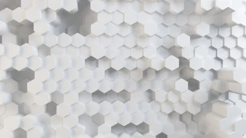 3d hexagon wall Stock Footage 260345411
