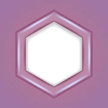 3D hexagonal frame. Vector illustration Stock Illustration