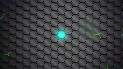 3D hexagons background with shimmering light. Stock Footage 151317205
