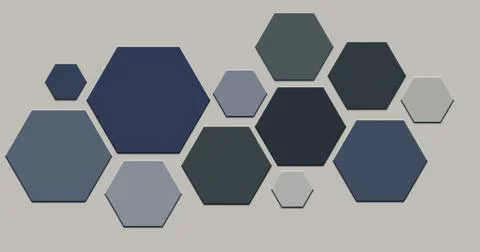 3d hexagons for beautiful geometric background Illustrazione stock