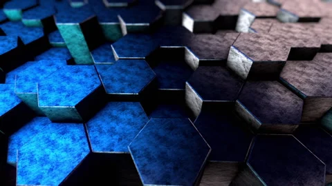 3D Hexagons Stock Footage 248445147