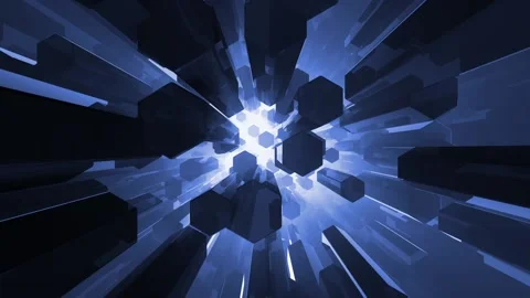 3d hexagons loop backdrop corporate and technology concept Stock-Footage 123566051