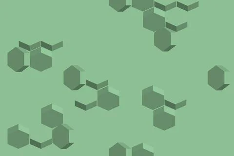 3d hexagons plain pattern Stock Illustration