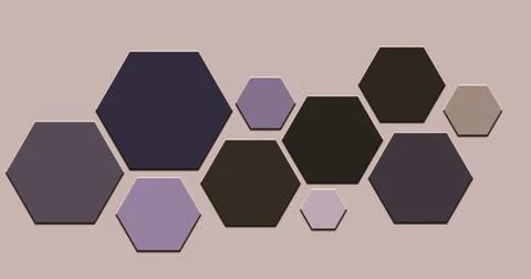 3d hexagons structure for art geometric background Stock Illustration