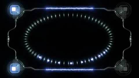 3d hi-tech background Видео 90684222