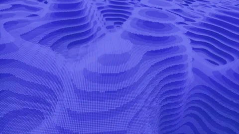 3d hi-tech Blue circular dots topography futuristic background Vídeo Stock 296617190