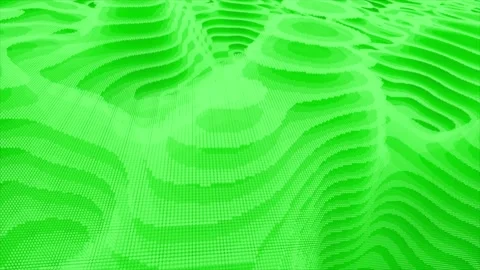 3d hi-tech Green circular dots topography futuristic background Vídeo Stock 296617211