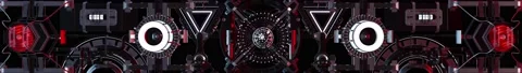 3D Hi-tech Mechanical Super Wide 7680X1080 Loop Video Stock Footage 139072318