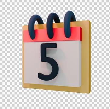 3D High Quality Calendar render isolated Stock Illustration