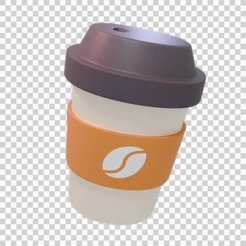 3D High Quality coffee cup isolated Stock Illustration