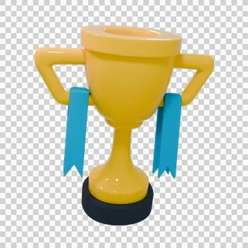 3D High Quality gold trophy cup isolated Stock Illustration