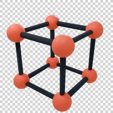 3D High Quality molecule Stock Illustration