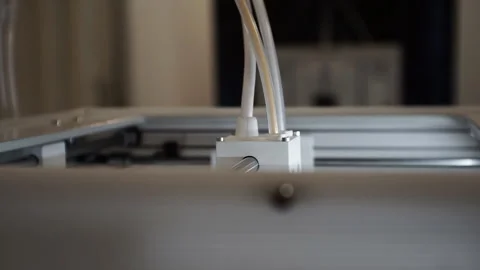 3D high-tech printer in action top view. 3D technology. Stock Footage 120610605