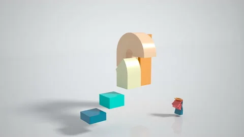 3D histogram showing the growth of data statistics. Chart. Scale. Background for Stock Footage 201504807