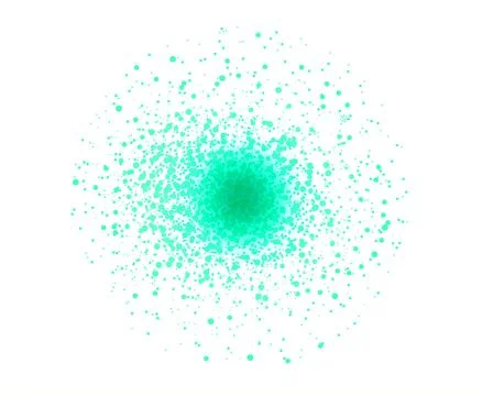 3d hole optic illusion noise spray round gradient. Dotted green grain stipple Stock Illustration