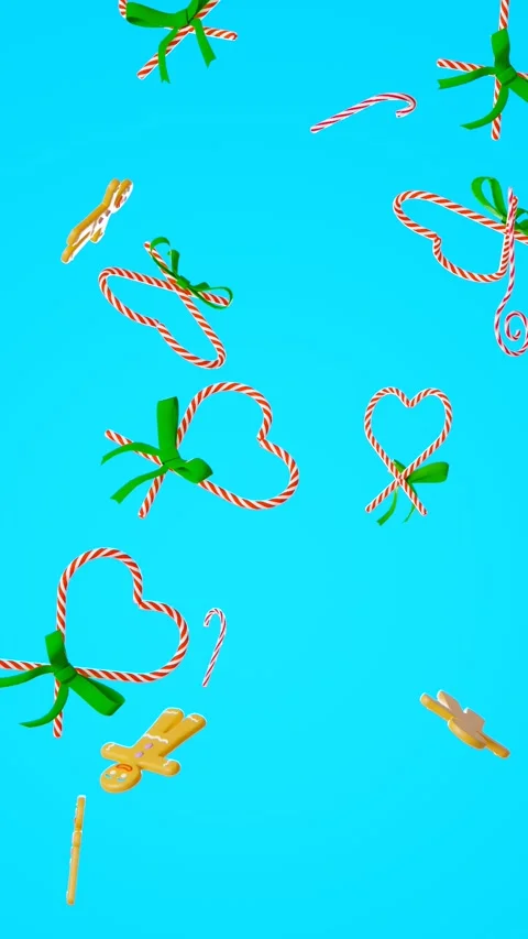 3d holiday animation on blue background Stock Footage 255935200