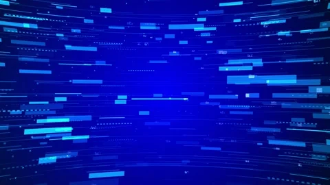 3D Hologram Big Data Digital City with futuristic matrix. Abstract Digital Loop 库存影片 180279725