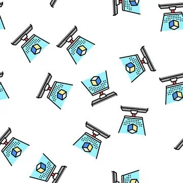 3d hologram vector seamless pattern Stock Illustration