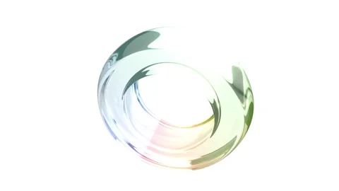 3d holographic abstract object Fluid round abstract shape able to loop endless Stock Footage 297995321
