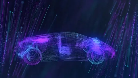 3D Holographic Car With Its Functioning Running Engine Vidéo 265238372