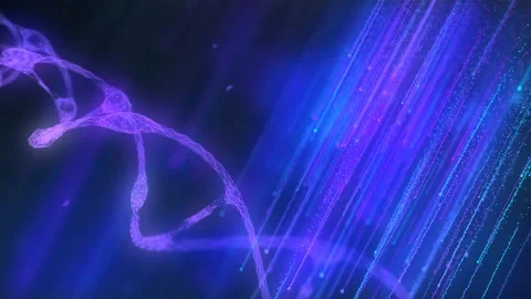 3D Holographic DNA Threadlike Chain Spiral Vidéo 265238782