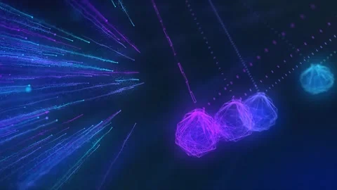 3D Holographic Mathematical Pendulum Of Newtons Cradle Vídeos de archivo 265239253