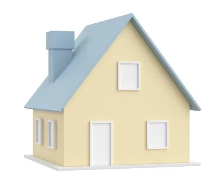 3D home. 3D house. Stock Illustration