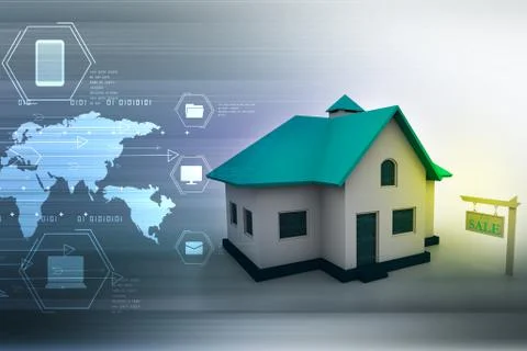 3d Home concept Stock Illustration