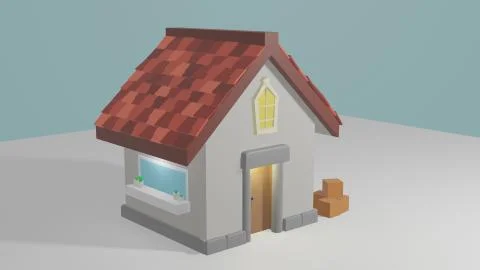 3d home design Stock Illustration