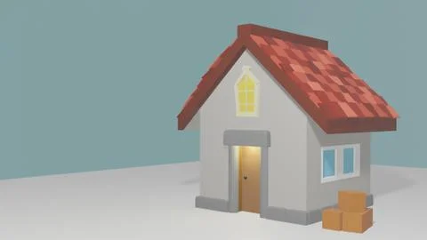 3d home design Stock Illustration