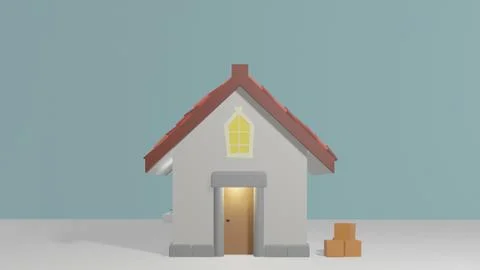 3d home design Stock Illustration