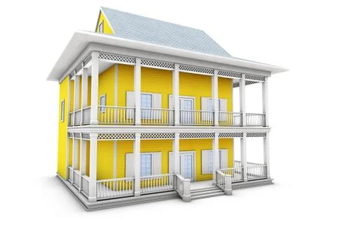 3d Home Illustrazione stock