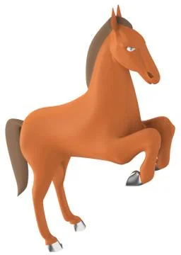 The 3D horse Stock Illustration