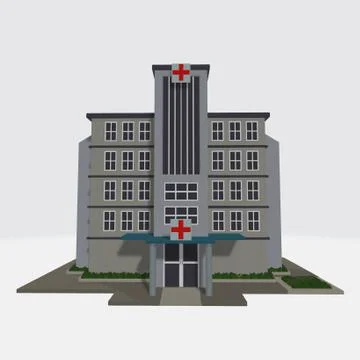 3d hospital Stock Illustration