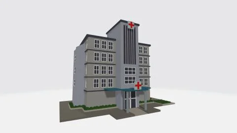 3d hospital Stockillustratie