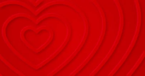 3D hot red hearts move from left. 4k seamless looped animated background. 스톡 동영상 169239896