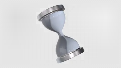 3D Hourglass Rotating on a Transparent Background. Loop. Loading and Waiting Con Vidéo 291319627