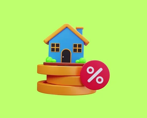 3D House Building design Elements Animation looping video footage Stock Footage 334504639